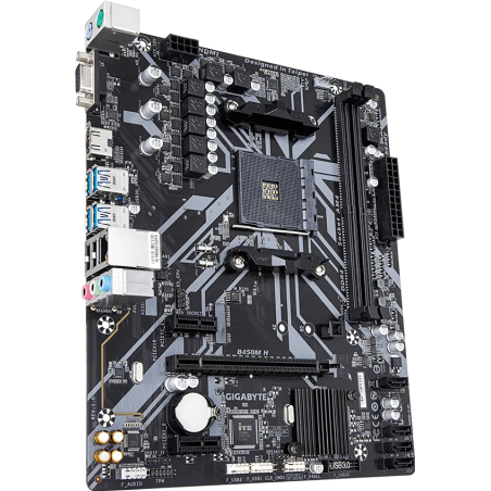 GIGABYTE B450M H - Carte mère Micro-ATX Socket AM4 | Cyberoccaz
